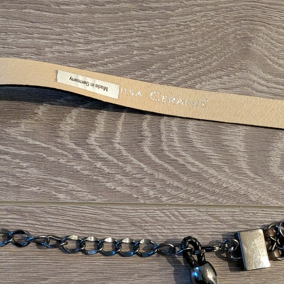 Stylish Black and Silver Women's Chain Belt. Luisa Cerano. - Picture 9 of 10